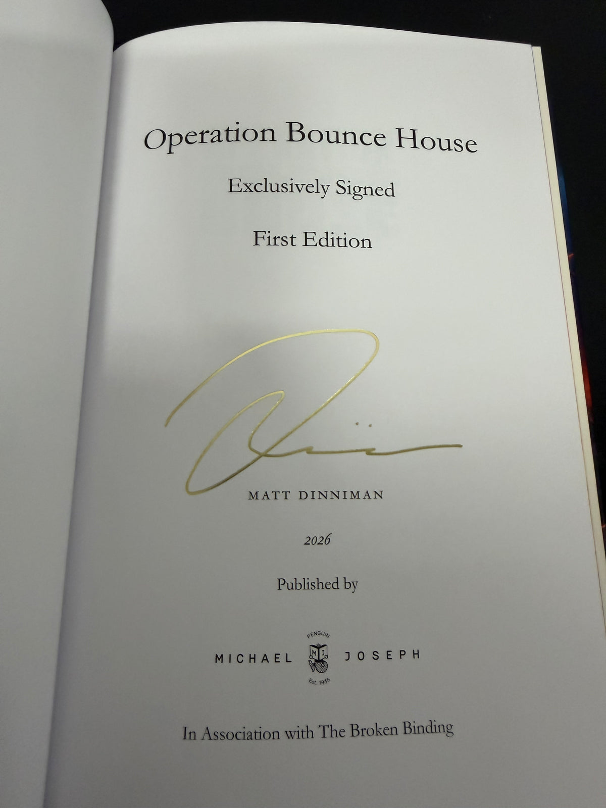 Operation Bounce House by Matt Dinniman (Broken Binding Hardcover)